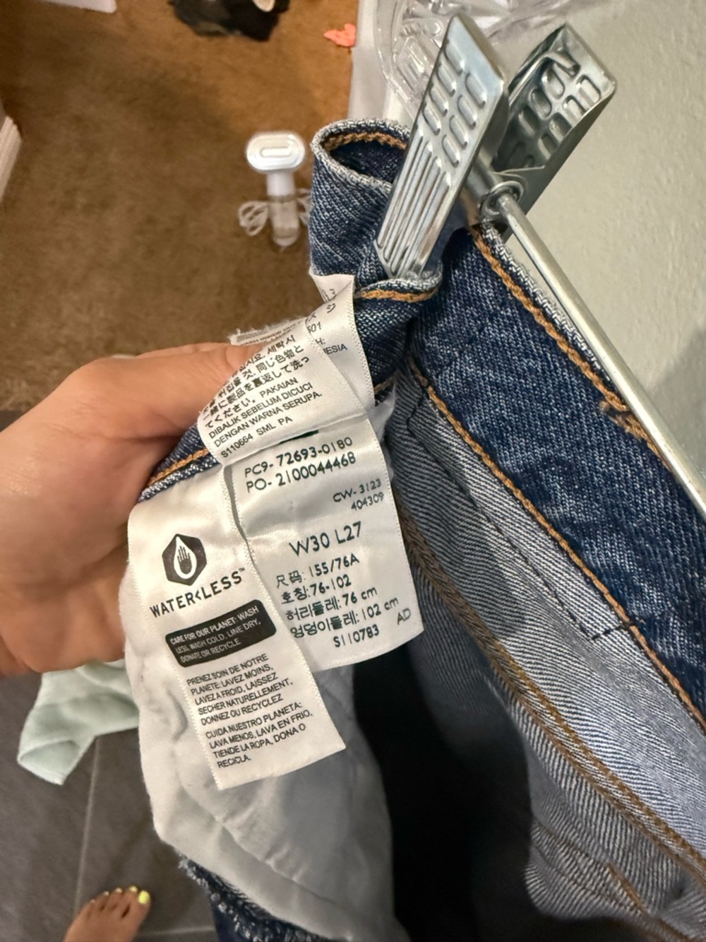 Levi’s Distressed Ribcage Straight Ankle Jeans in Light Blue size 30 - Picture 8 of 8